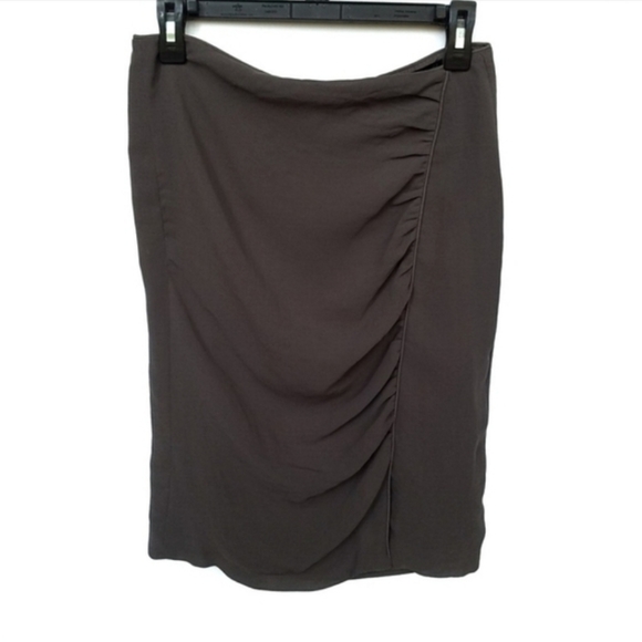 ZARA Pencil Skirt Ruched Work Office Career & Thigh Split Sz M - EUC! - Picture 9 of 9